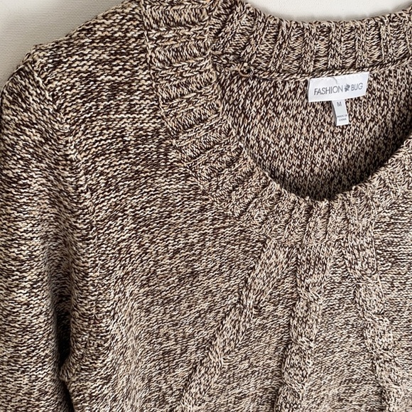 Fashion Bug Crew neck tunic knit sweater with short sleeves, Size M - Picture 5 of 8